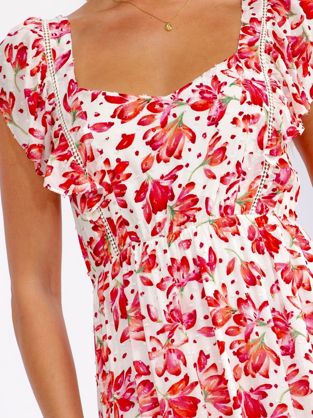 WOMEN'S SLEEVELESS OPEN BACK FLORAL MAXI DRESS