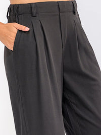 WOMEN'S BUTTON CLOSURE FRONT POCKETS STRAIGHT LEG PRINT PANTS