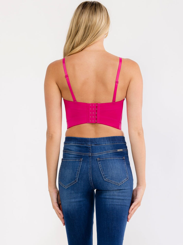 WOMEN'S SLEEEVELESS RHINESTONES BUSTIER