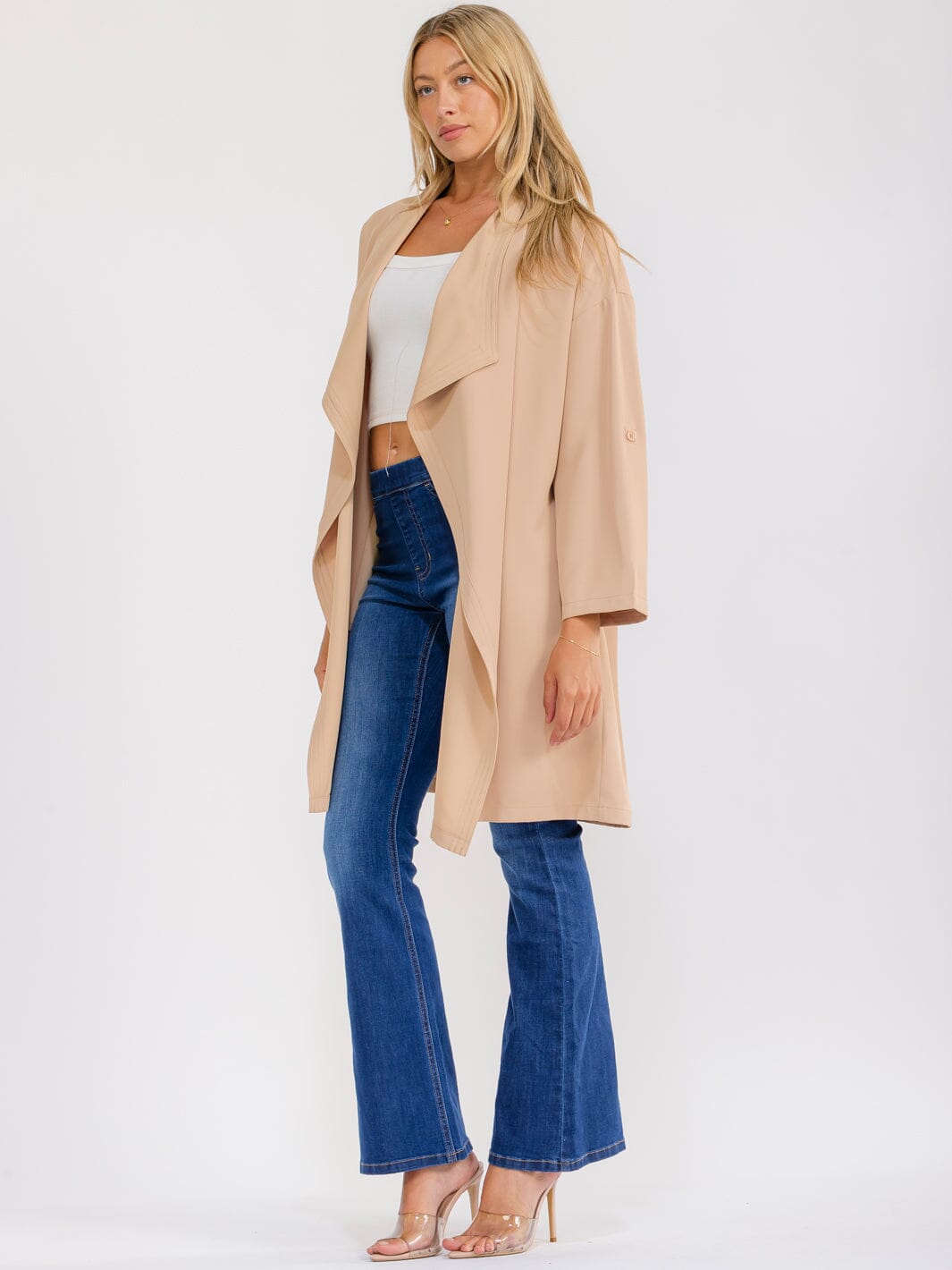 WOMEN'S LONG SLEEVE OPEN FRONT CARDIGAN