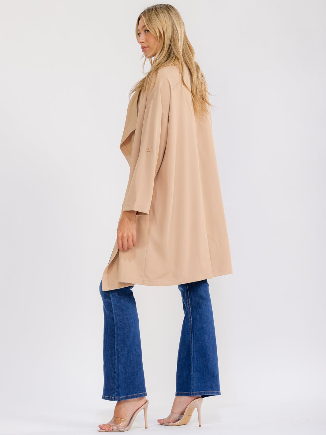 WOMEN'S LONG SLEEVE OPEN FRONT CARDIGAN