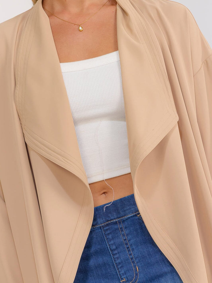WOMEN'S LONG SLEEVE OPEN FRONT CARDIGAN