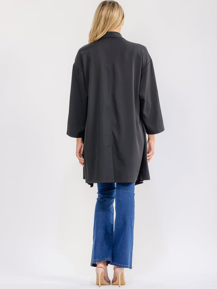 WOMEN'S LONG SLEEVE OPEN FRONT CARDIGAN