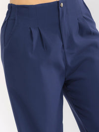 PLUS SIZE BUTTON CLOSURE ELASTIC WAISTBAND POCKETS STRAIGHT LEG SOLID PANTS