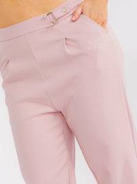 PLUS SIZE ZIP UP POCKETS STRAIGHT LEG SOLID PANTS
