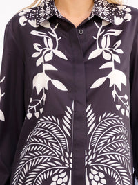 WOMEN'S LONG SLEEVE BLOUSE & ELASTIC WAIST WIDE LEG PANTS MULTI PRINT 2PC. SET