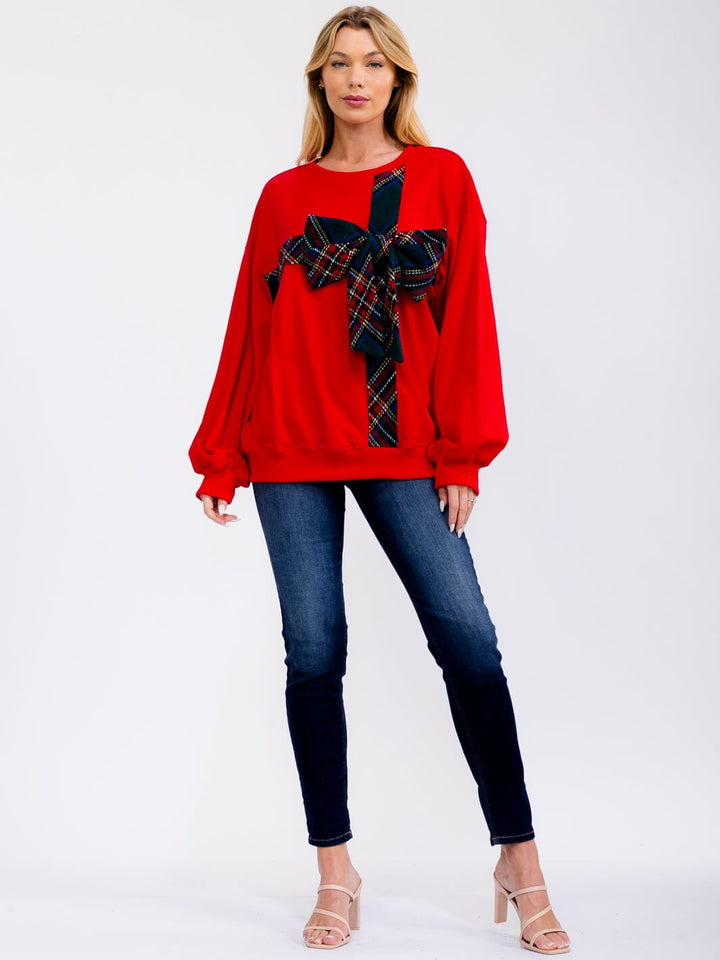WOMEN'S LONG SLEEVE HOLIDAY PULLOVER SWEATER