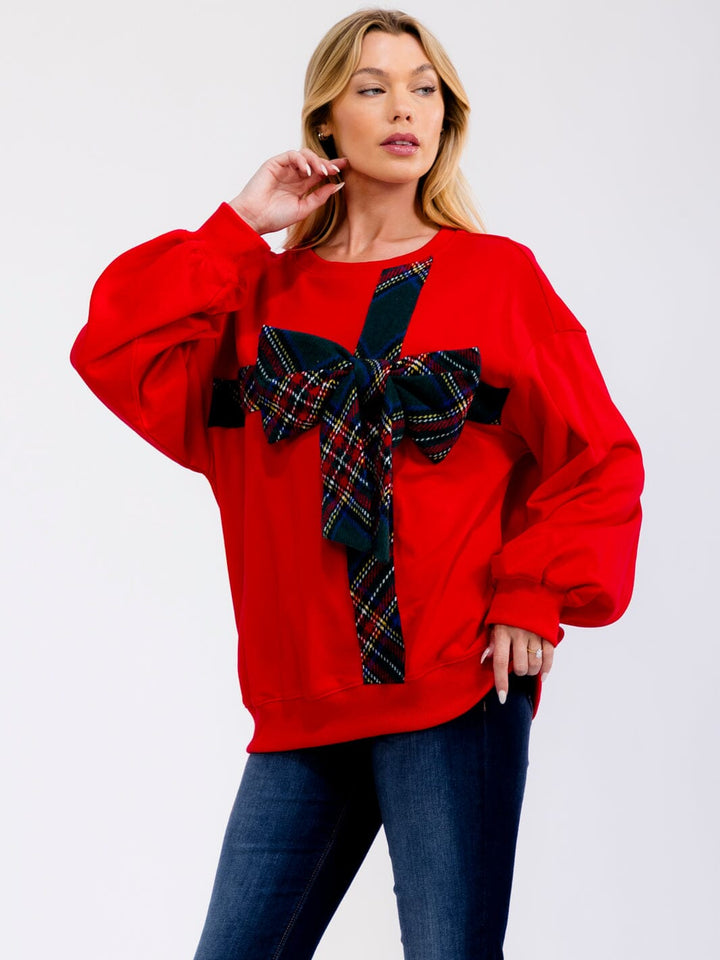 WOMEN'S LONG SLEEVE HOLIDAY PULLOVER SWEATER