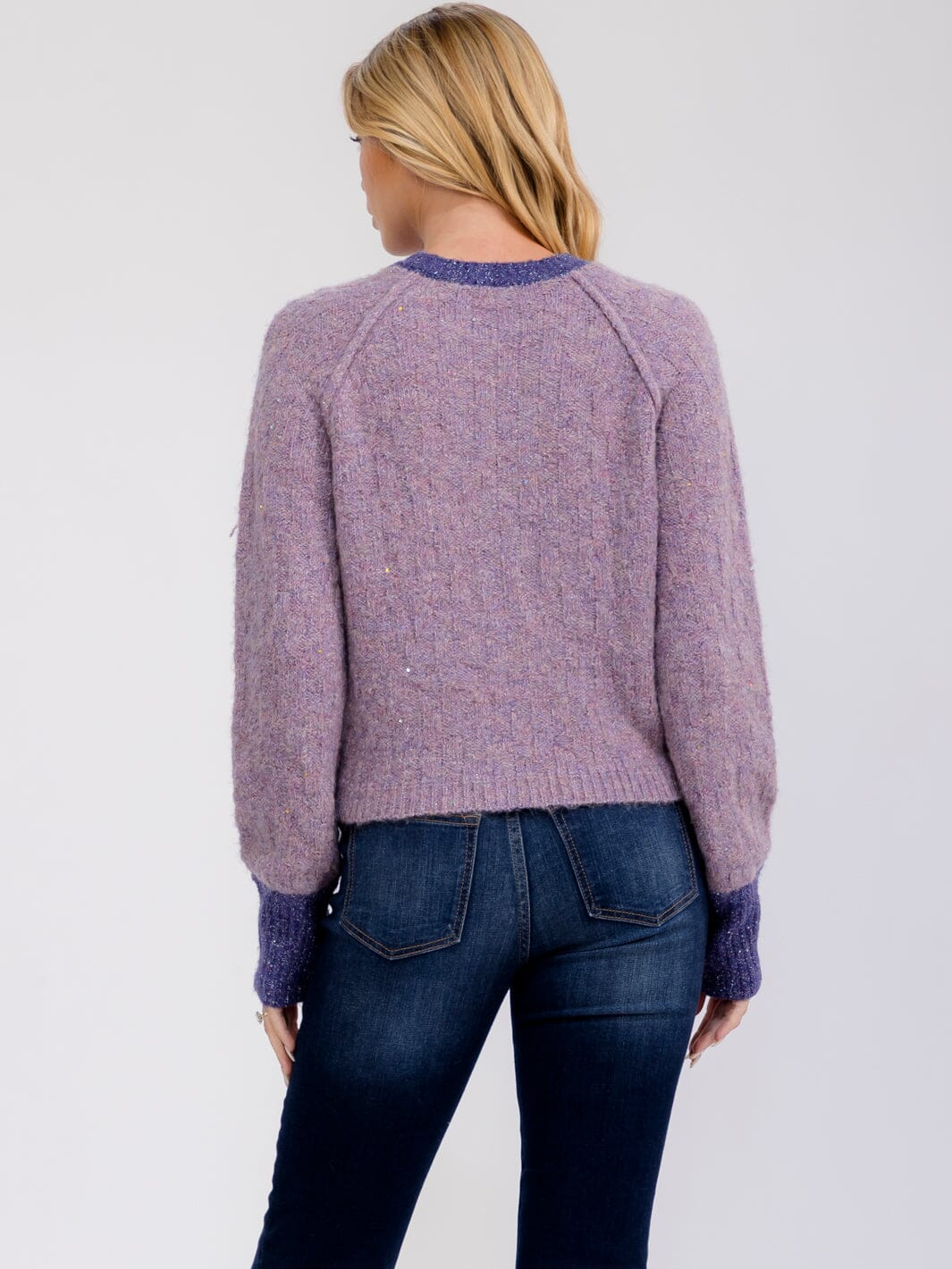 WOMEN'S LONG SLEEVE BUTTON UP KNIT SWEATER