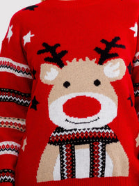 ****PLUS SIZE LONG SLEEVE HOLIDAY PRINT PULLOVER SWEATER