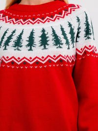 *****PLUS SIZE LONG SLEEVE HOLIDAY PRINT PULLOVER SWEATER