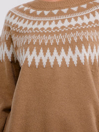WOMEN'S LONG SLEEVE HOLIDAY PRINT PULLOVER SWEATER