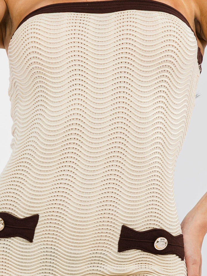 WOMEN'S SLEEVELESS RIBBED BODYCON TUBE MINI DRESS