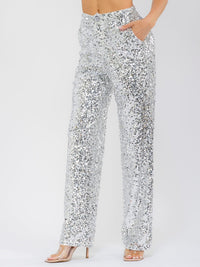 WOMEN'S ELASTIC WAIST SEQUINS MINI SHORTS (Copy)