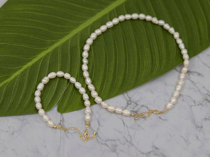 FASHION PEARL NECKLACE & BRACELET 2PC SET
