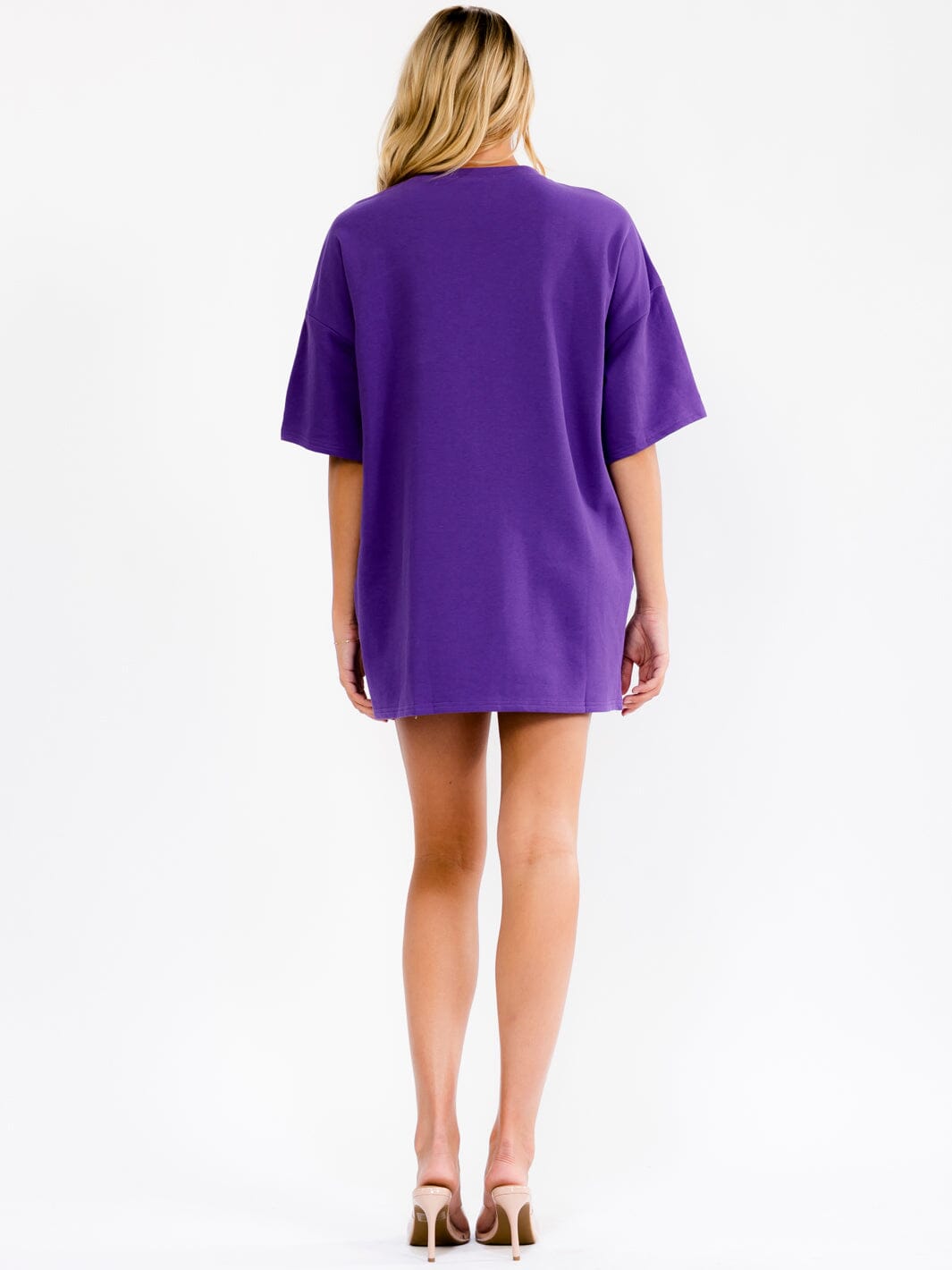 WOMEN'S SHORT SLEEVE POCKETS SEQUINS GAME DAY MINI DRESS