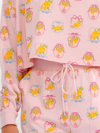 WOMEN'S ELASTIC WAIST FRONT POCKETS SELF TIE MULTI PRINT MINI SHORTS