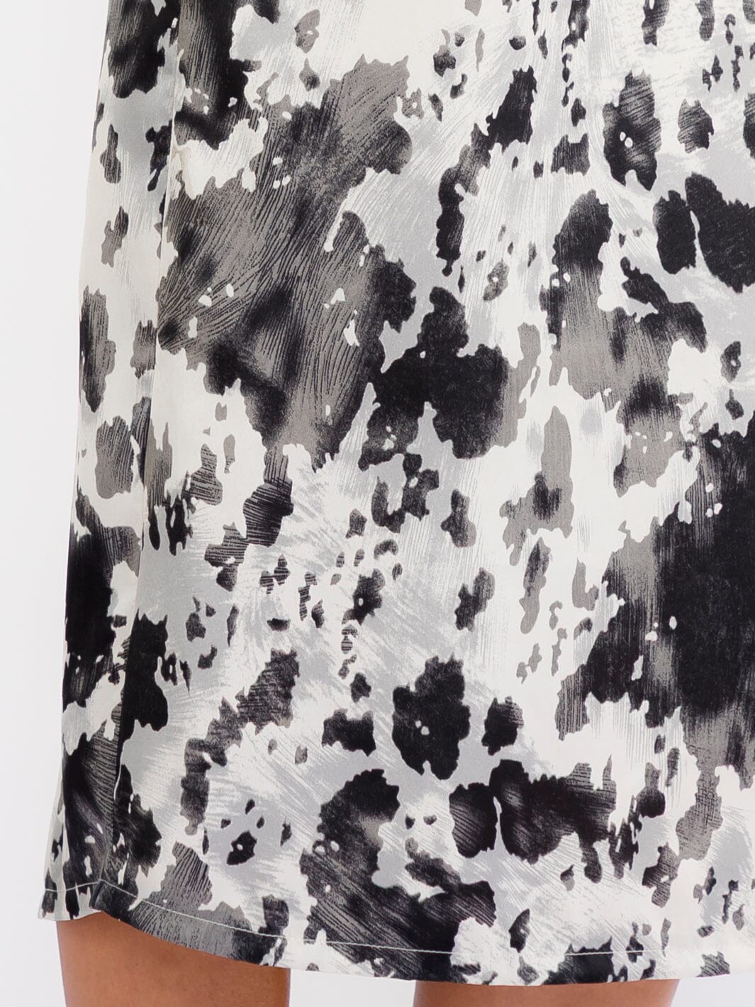WOMEN'S ZIP UP ANIMAL PRINT MIDI SKIRT