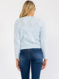 WOMEN'S LONG SLEEVE DETAILED PULLOVER SWEATER