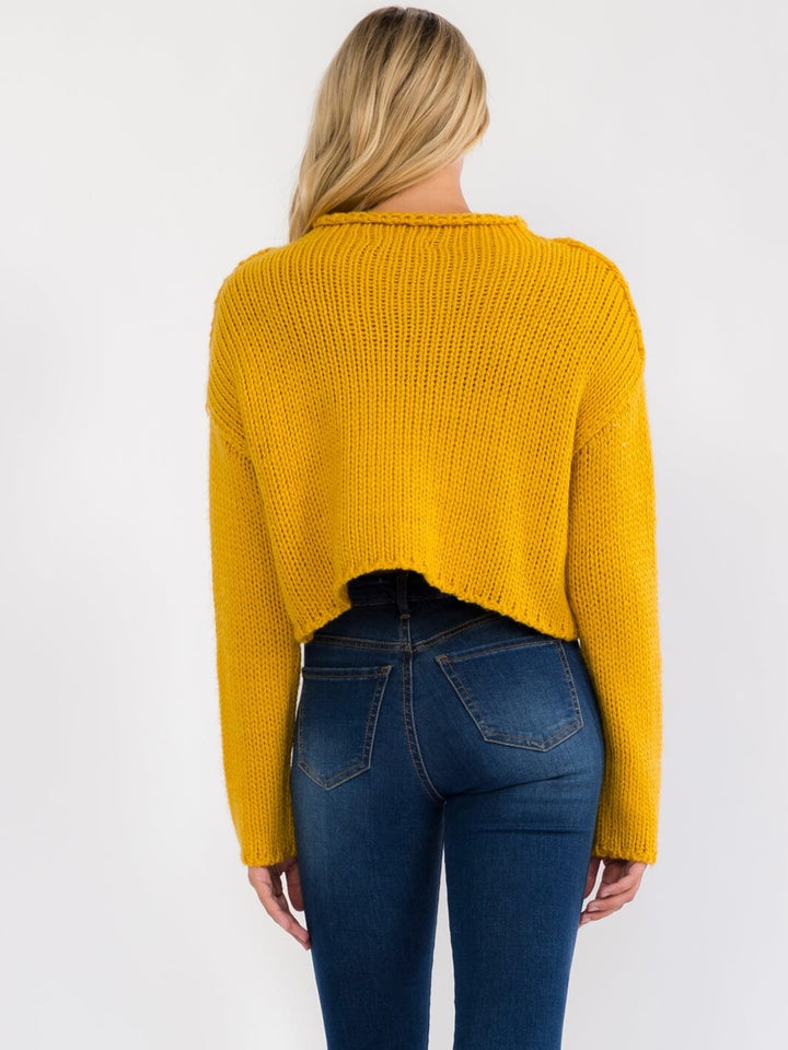WOMEN'S LONG SLEEVE KNIT PULLOVER SWEATER
