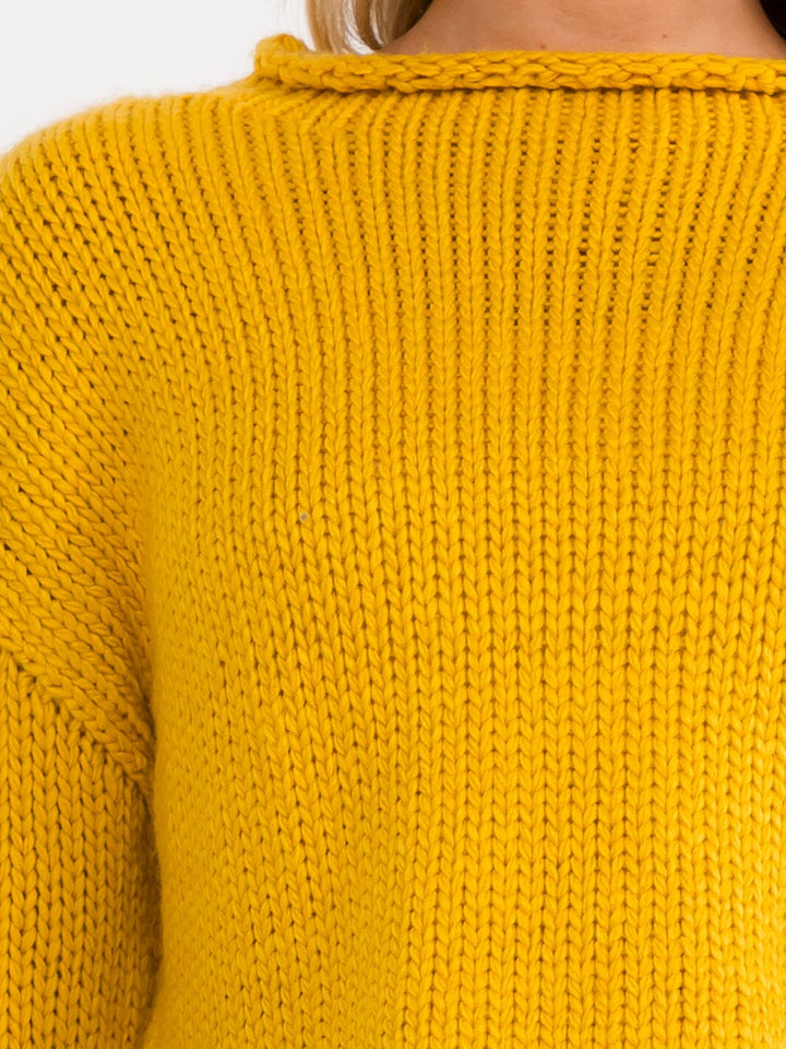 WOMEN'S LONG SLEEVE KNIT PULLOVER SWEATER