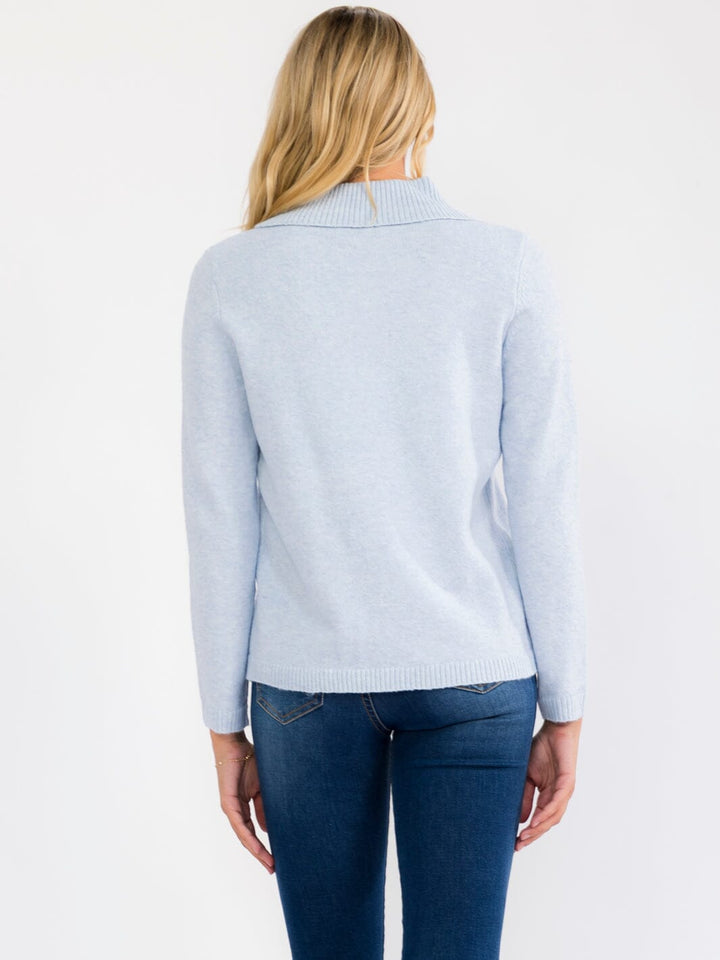 WOMEN'S LONG SLEEVE BUTTON UP SWEATER