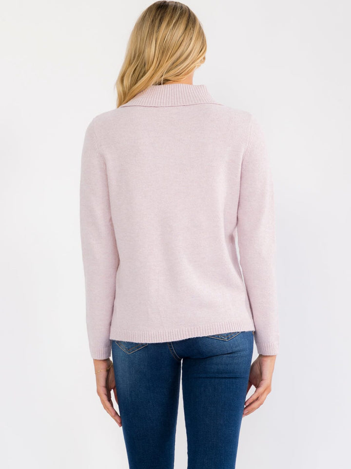 WOMEN'S LONG SLEEVE BUTTON UP SWEATER