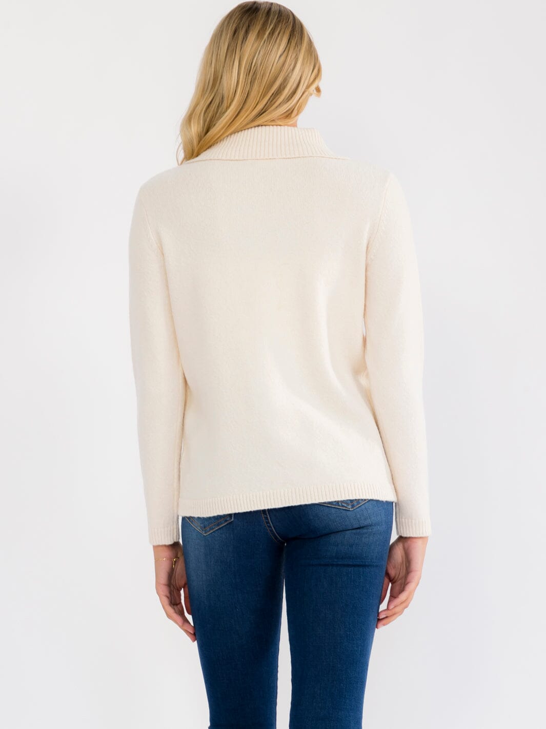 WOMEN'S LONG SLEEVE BUTTON UP SWEATER