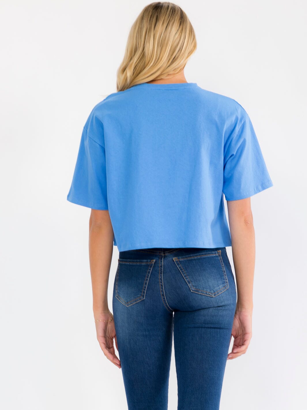 WOMEN'S SHORT SLEEVE SEQUINS GRAPHIC TOP