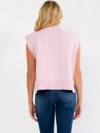 WOMEN'S SLEEVELESS HEART LOVE KNIT TOP