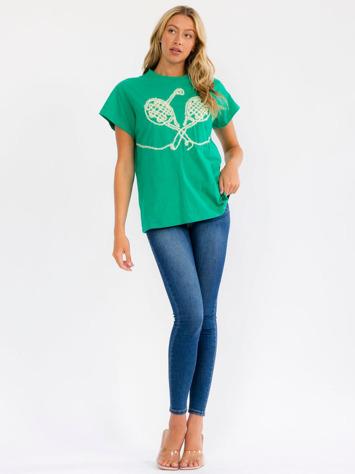 WOMEN'S SHORT SLEEVE TENNIS BASIC TOP