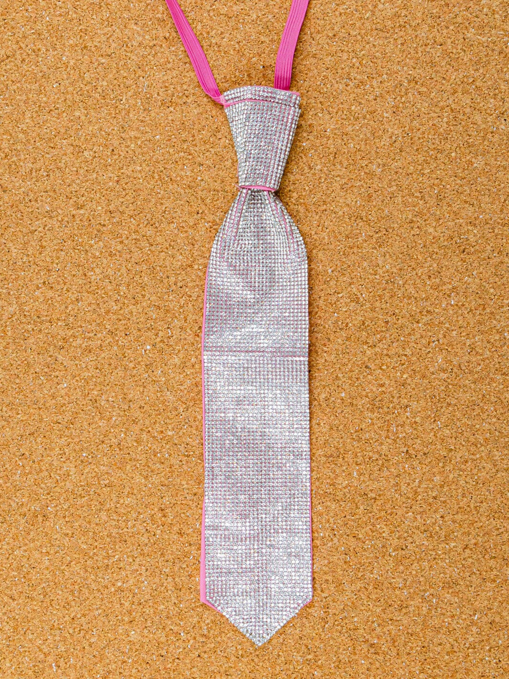 FASHION ELASTIC BAND RHINESTONES NECKTIE NECKLACE