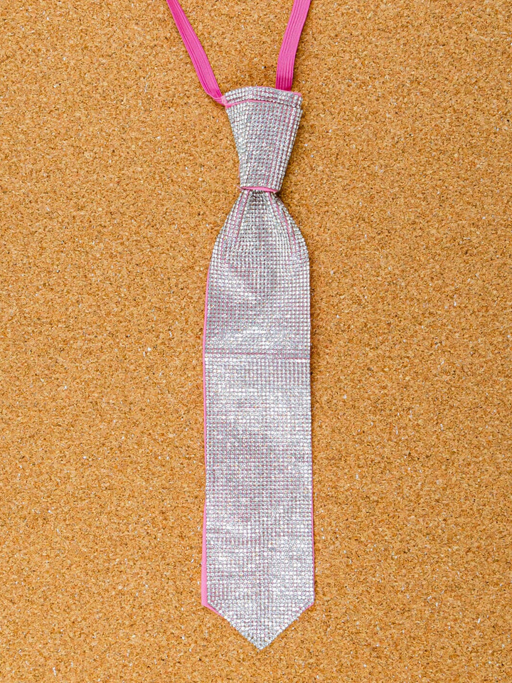 FASHION ELASTIC BAND RHINESTONES NECKTIE NECKLACE