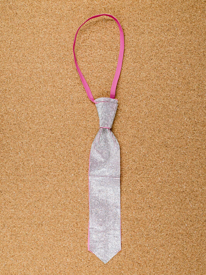 FASHION ELASTIC BAND RHINESTONES NECKTIE NECKLACE