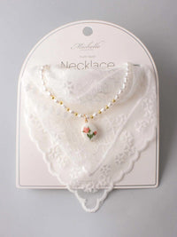 FASHION MULTI LAYER LACE BANDANA PEARL NECKLACE