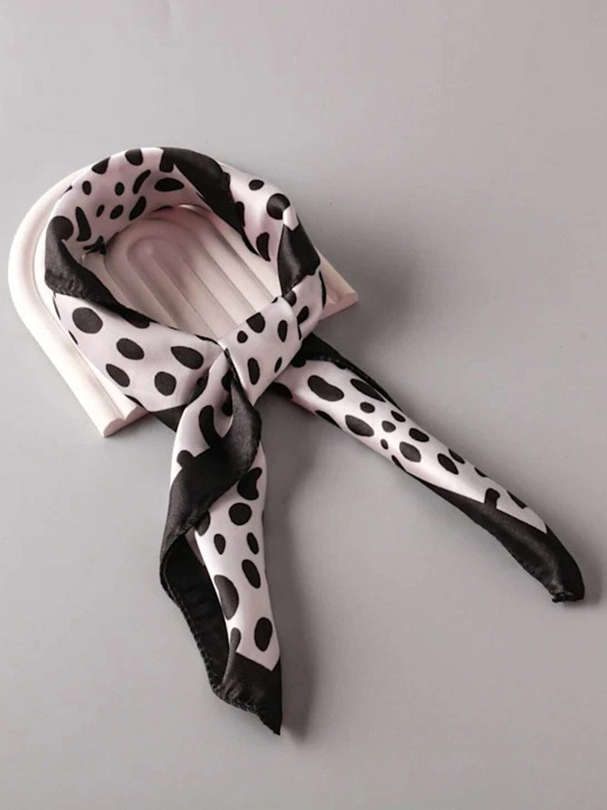 FASHION ASSORTED COLORS ANIMAL PRINT POLKA DOTS SATIN SCARFS