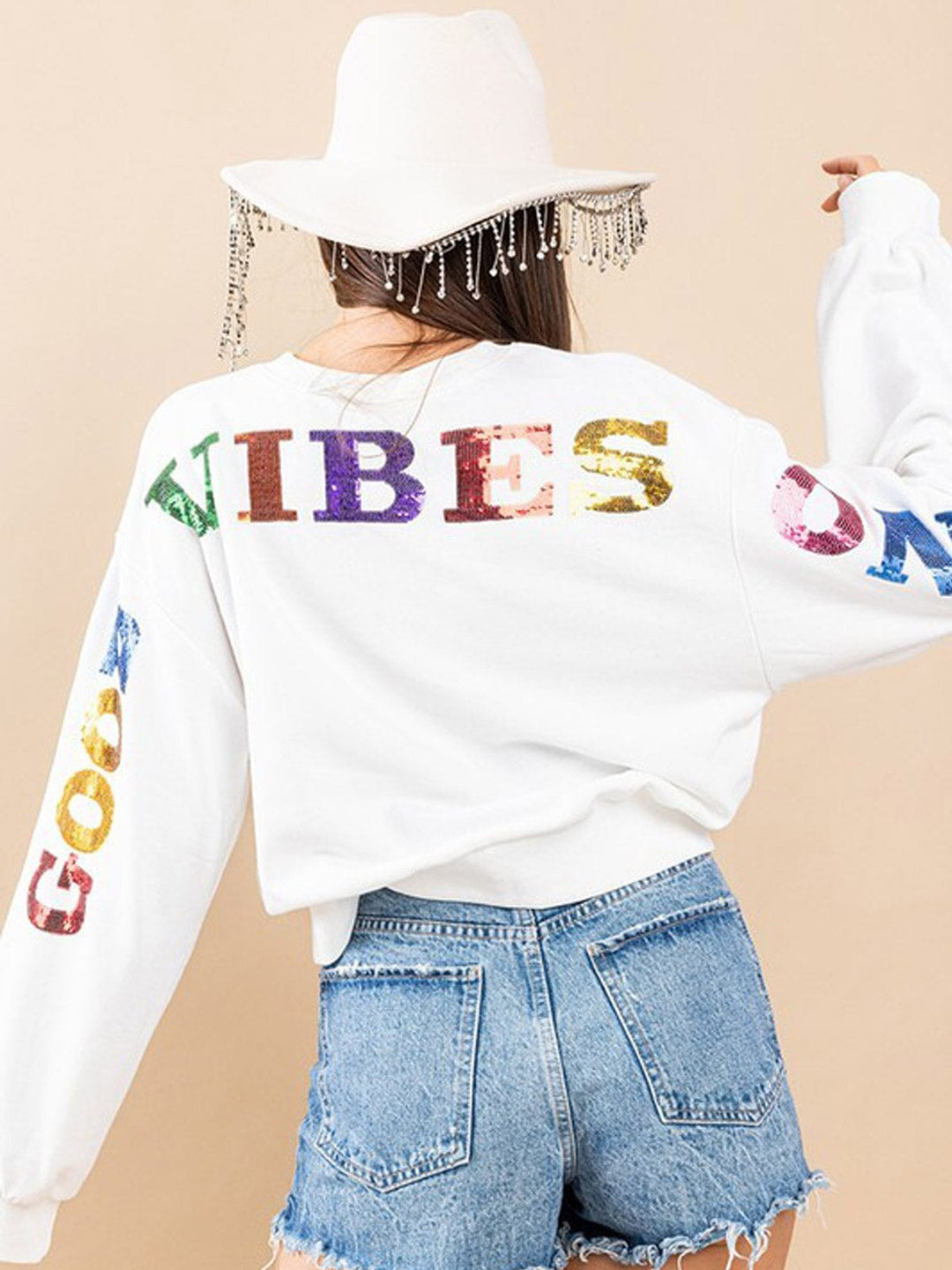 WOMEN'S LONG SLEEVE GRAPHIC PULLOVER SWEATER