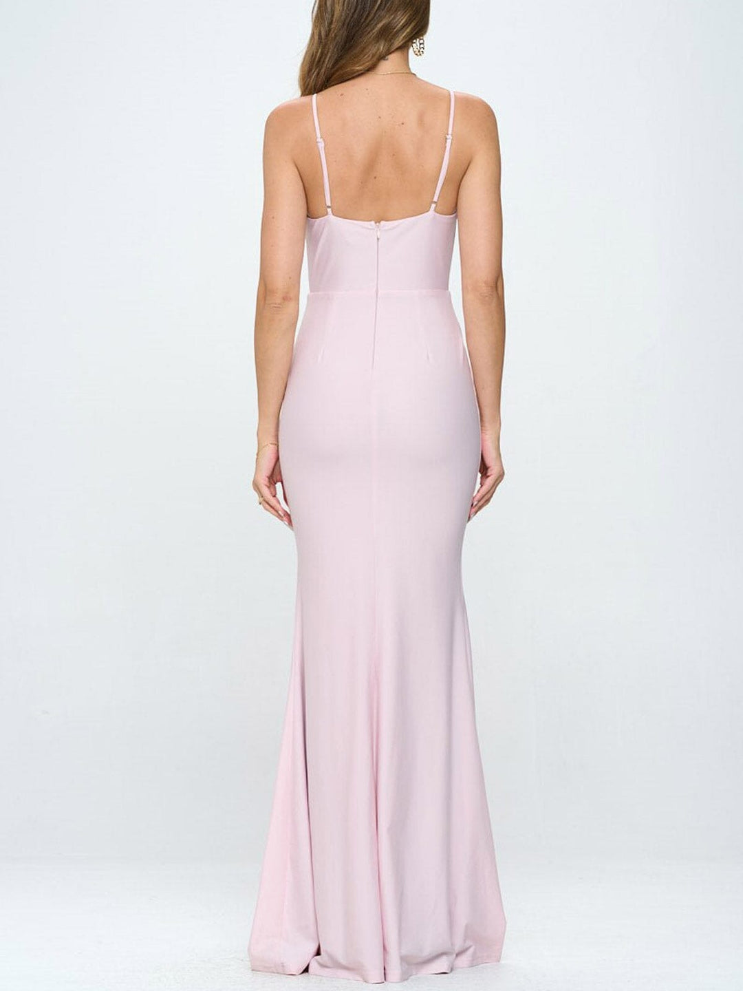 WOMEN'S SLEEVELESS V-NECK SURPLICE PRINT MAXI DRESS