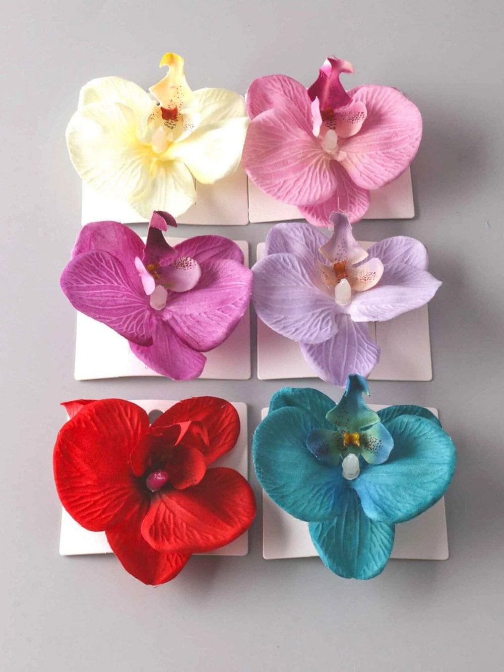 FASHION ASSORTED COLORS FLOWER HAIR CLIPS