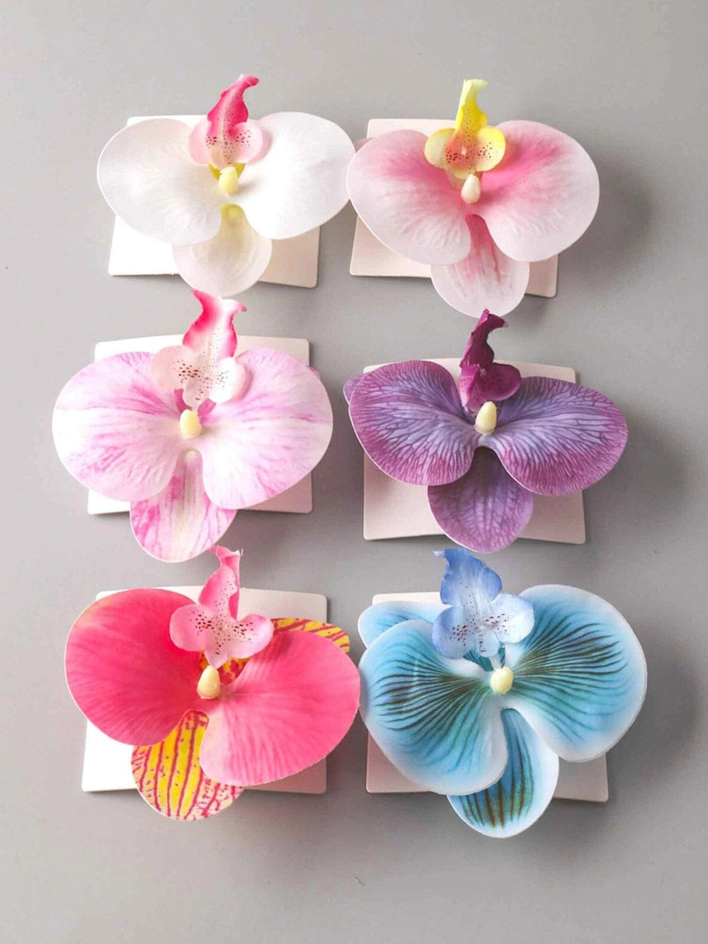 FASHION ASSORTED COLORS FLOWER HAIR CLIPS