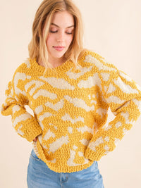 WOMEN'S LONG SLEEVE COLORBLOCK PULLOVER SWEATER