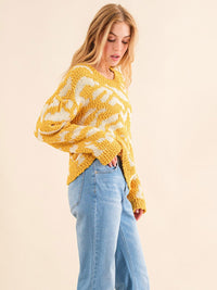WOMEN'S LONG SLEEVE COLORBLOCK PULLOVER SWEATER