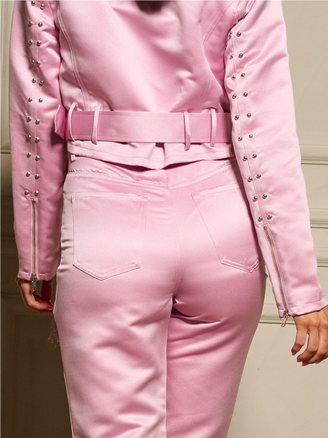 WOMEN'S LONG SLEEVE FRINGE JACKET & BUTTON CLOSURE PANTS 2PC. SET