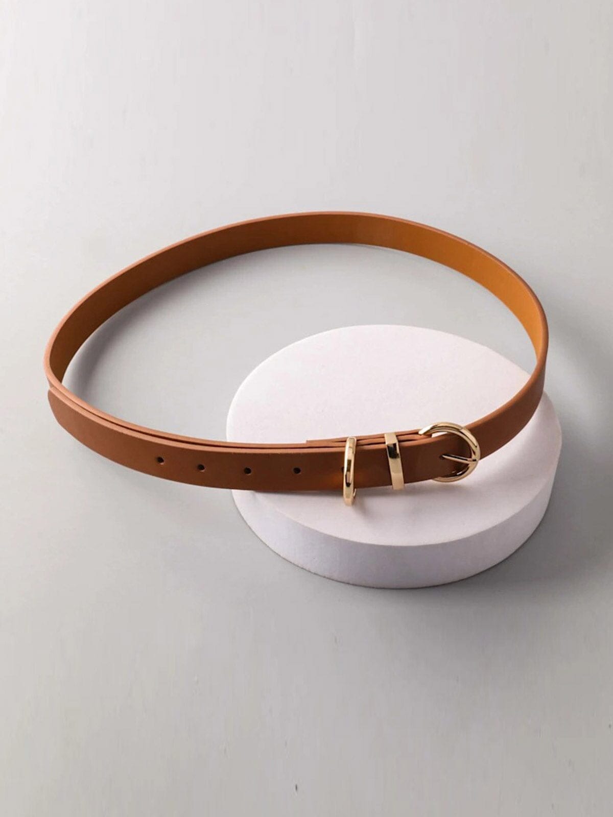 FASHION SMALL ROUND BUCKLE WAIST BELT