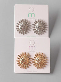FASHION GOLD & SILVER SUN EARRINGS