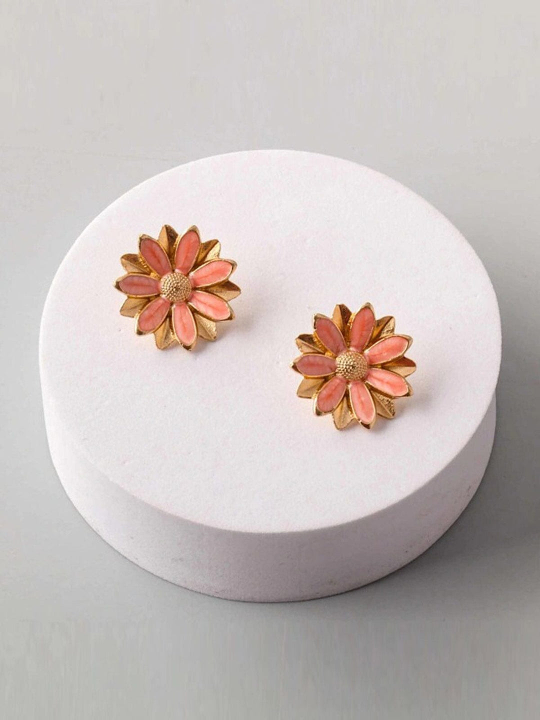 FASHION ASSORTED COLORS FLOWER EARRINGS