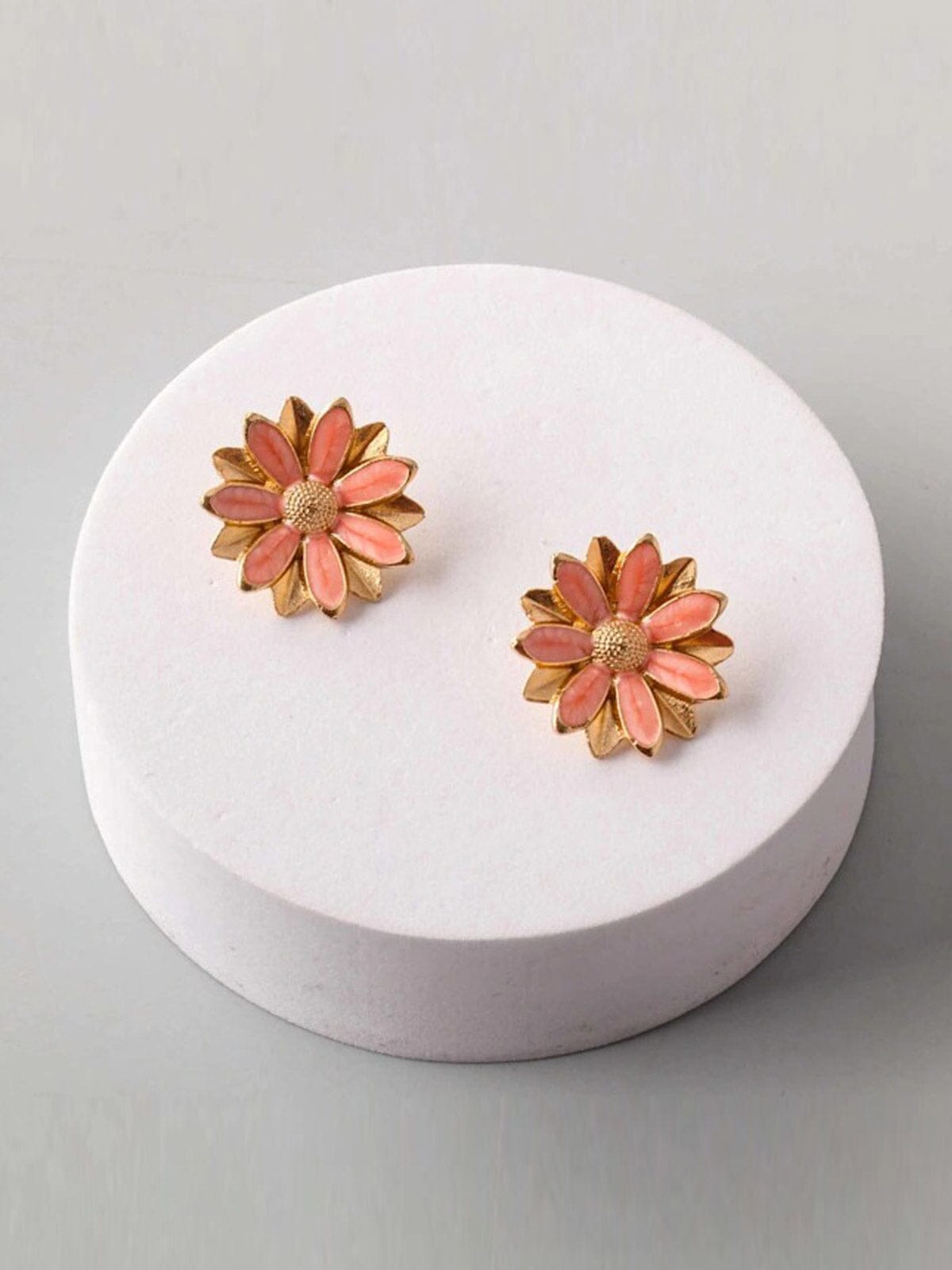 FASHION ASSORTED COLORS FLOWER EARRINGS