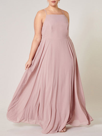 PLUS SIZE SLEEVELESS OPEN BACK MAXI DRESS