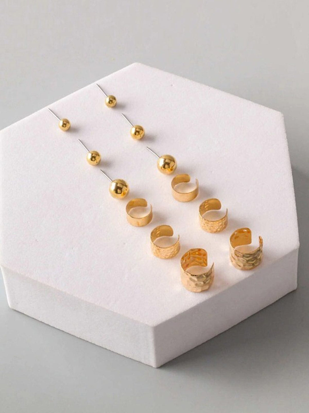 FASHION GOLD & SILVER MULTI PENDANTS EARRINGS