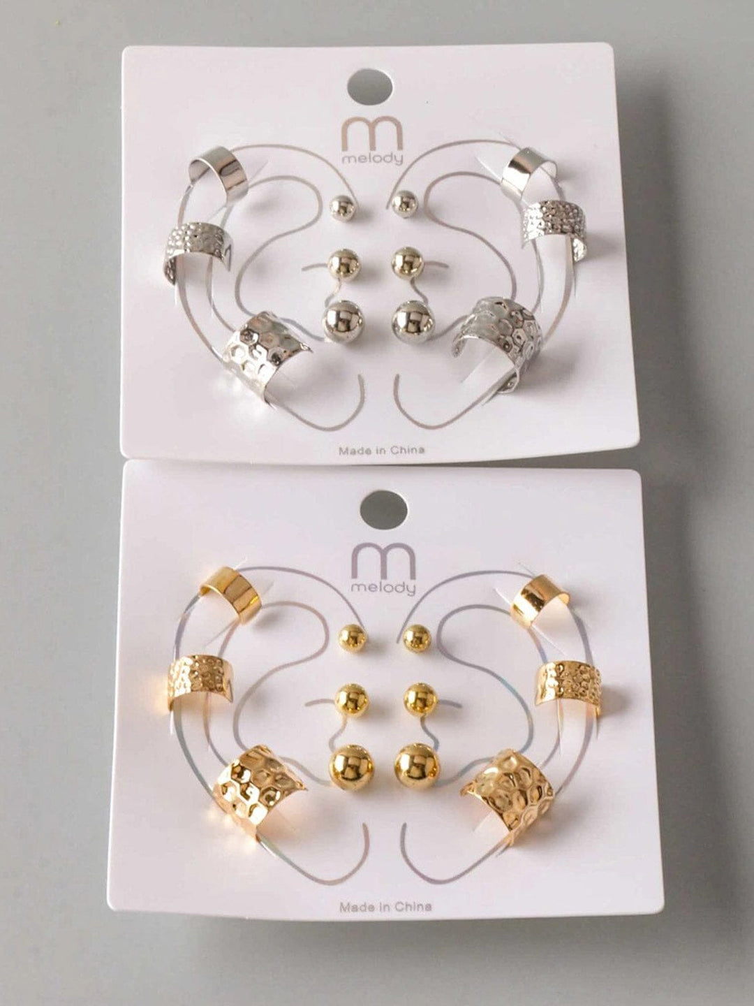 FASHION GOLD & SILVER MULTI PENDANTS EARRINGS